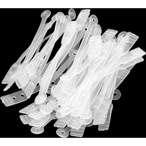 100pcs/pack Salon Hair Roller Rubber Band Hair Rod Clip Accessory Clear