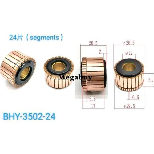 12x28.5x20.5mm 24p Copper Bars Alternator Electric Motor Commutator Copper Commutator Armature Commutator 3502