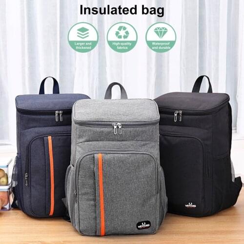 18L Cooler Bag Backpack Picnic Food Delivery Ice Thermo Lunch Camping Refrigerator Insulated Pack for Beach Hiking Camping