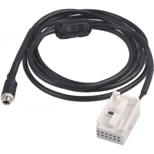 Car Auto Aux Adapter Cable 12 Pin AUX Auxiliary Audio Input Kit Adapter Cable for BMW E60 E61 E63 E64 Car-Styling