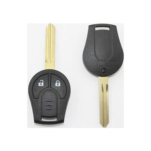 2 Buttons Remote Key Shell for NISSAN Juke Cube Micra Note Qashqai Key Case Fob 2B Uncut Key Blade No Logo