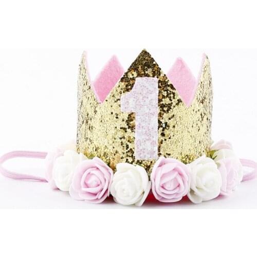 New Pattern Children FLOWER Crown Hair Band Baby Birthday Party Portrait Headwear Toddler Crown Newborn Crown boy Girl hat