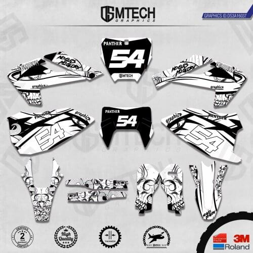 DSMTECH Customized Team Graphics Backgrounds Decals 3M Custom Stickers For TC FC TX FX FS 2016-2018 TE FE 2017-2019 037