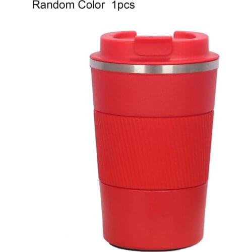 Stainless Steel Double-layer Coffee Cup Creative Anti-scalding Silicone Vacuum Flask Portable Car Non-slip Car Cup