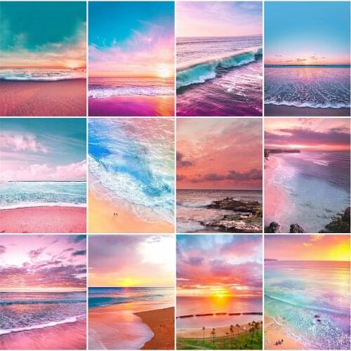 EverShine Diamond Painting Seaside Rhinestones Diamond Embroidery Landscape Full Square Mosaic Cross Stitch Set Handmade Hobby
