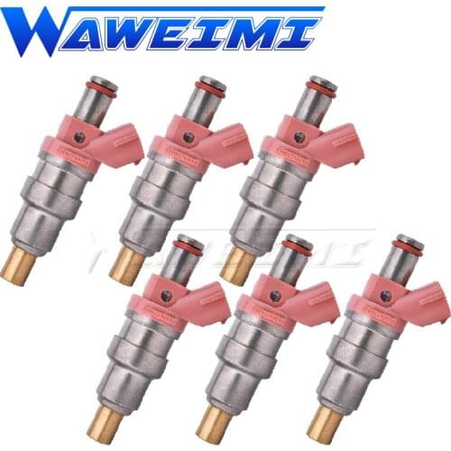 WAWEIMI Brand New 6x Fuel Injector Nozzle 1001-87097 63563 For Toyota RB26DETT CA18DET