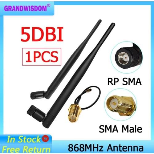 868MHz 915MHz Antenna 5dbi RP-SMA Connector GSM 915 MHz 868 MHz antena antenne waterproof +21cm SMA Male /u.FL Pigtail Cable