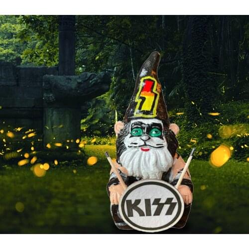 Landscape Outdoor Miniature Resin Figurine Ornament KISS Gnome Garden Mini Sculpture for Fairy Outdoor Lawn Patio Yard