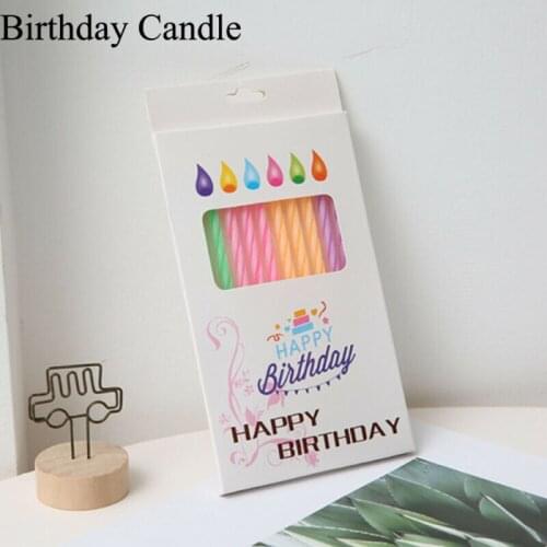 New Cake Decorating Supplies Long Wedding Cupcake Ornament Birthday Cake Topper Pencil Candles Home Decor Solid 2020