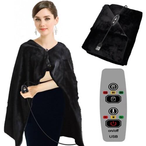 Newly USB 5V 4W Car Home Electric Warming Heating Blanket Pad Shoulder Neck Mobile Heating Shawl USB Soft Winter Warm Health Car