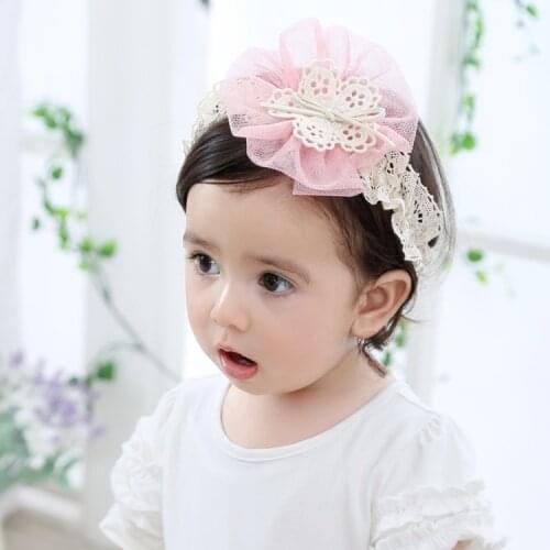 Infant Girls Big Flower Hair Band 2020 New Toddler Girl Cotton Headwear Newborn Baby Children Kids Headdress Hoop Photography