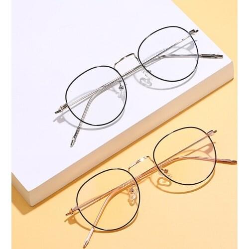 Blue Light Blocking Glasses Cute Anti Eye Strain Fashion Metal Frame Glasses For Reading Play Computer d88