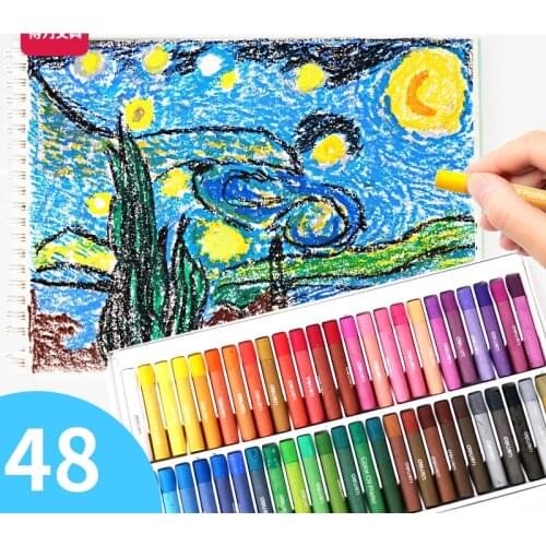12/24/36/48 Colors Heavy Oil Pastels Caryon Water Washable Safety Material Kids Students Art Class DIY Draw Graffiti Deli 72086