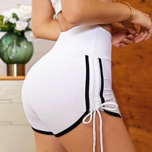 SALSPOR Sexy Short Women Leggings Bandage Decorative Leggings Breathable Quick Drying Workout Pants Fitness Gym Clothing