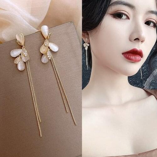 Yaologe Multiple Big Water Drop Pendant Earrings Gold Bright Long Earrings Tassel 2020 Fashion Jewelry Gifts For Girlfriend