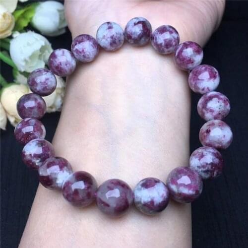 Plum Tourmaline healing Bracelet Single Circle Crystal Bracelet Jewelry Beads Romantic Casual Crystal Yoga