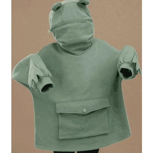 Zipper Sweatshirt For Women Baggy Lazy Style Frog Hoodie Plain Oversized 3xl Poleron 2021 Kawaii Japanese Hoodies Cute Clothes