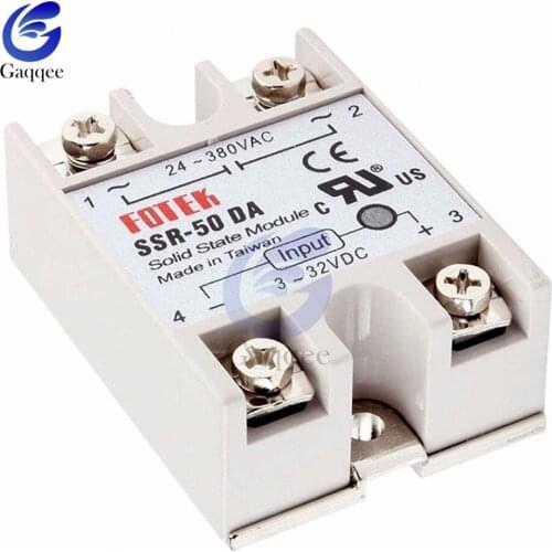 Solid State Relay SSR-25DA/SSR-40DA/SSR-50DA/ SSR-60DA Relay DC control AC SSR white shell Single phase Solid state relay