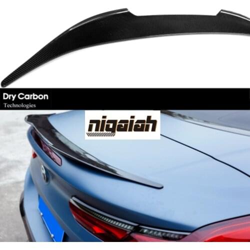 Dry Carbon Rear Spoiler Trunk Wing Fit for BMW 8 Series G14 & F91 M8 Convertible 2-Door AC Style 2020