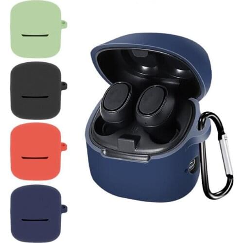 Protective Case Skin Silicone Case with Accessories Keychain Storage Case for ATH-CK3TW Wireless in-Ear Headphones