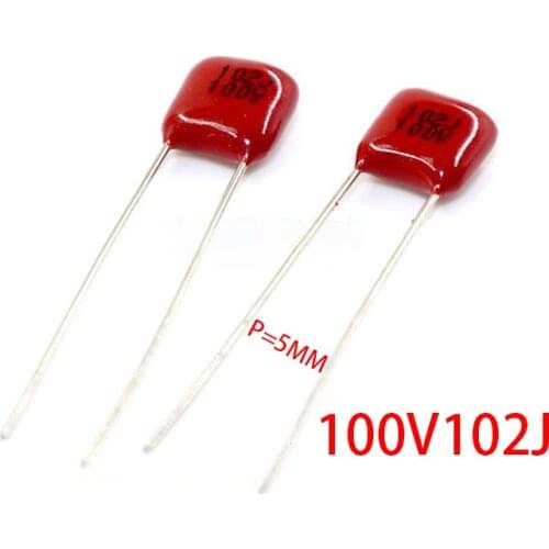 10pcs CBB Polypropylene film capacitor pitch 5mm 1000pF 102 1nF 100V