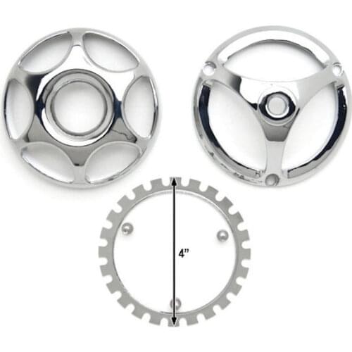 1100 Motorcycle For Yamaha Yamaha V-Star 1100 / Classic / Custom / Silverado Round Horn Cover Chrome