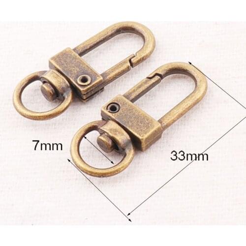 20 PCS Antique Bronze Carabiner Snap Buckle Hook Clasps Gate Spring Clip Bag Purse Strap Handbag Swivel Snap Purse Hook