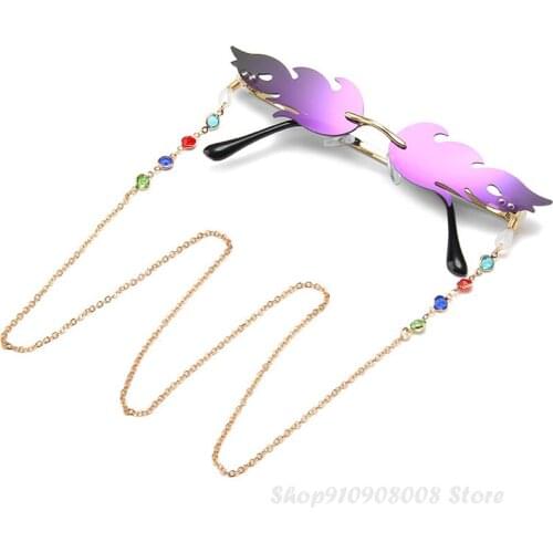 2021 Chic Sunglasses Chains Necklace Crystal Beadeds Eyeglass Cords Holder Non-slip Reading Glasses Retainer Lanyard Strap