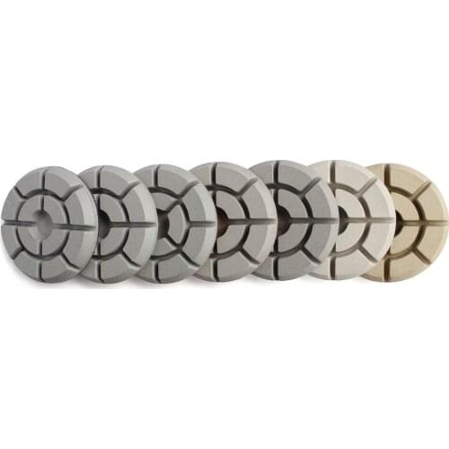 7 PCS/SET 4"Floor Polishing Pad Dry Wet Use Diamond Polishing Disc For Marble Granite Stone Floor Grinding 10mm Thickness