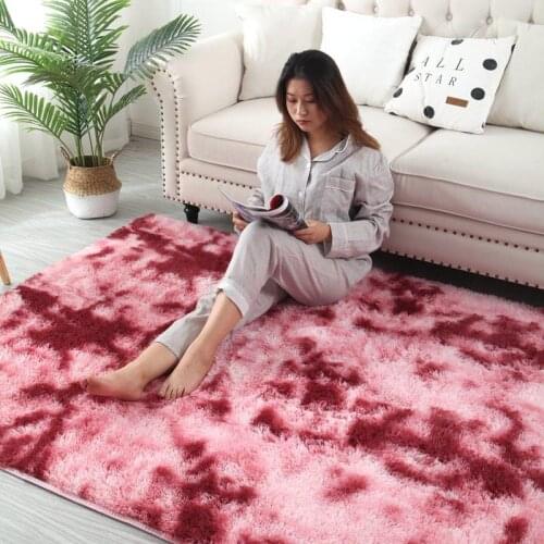 8Mottled tie-dye gradient carpet living room coffee table mat gradient thick floor rug soft skin blanket encryption thick mat