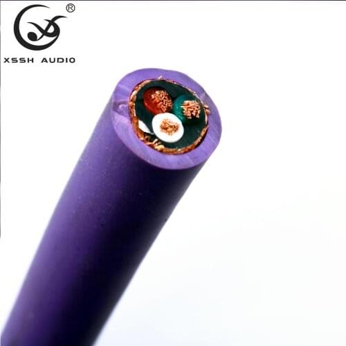XSSH audio AC-313CU HiFi CD player audio amplifier 13mm 3*2.5mm OFC pure copper Speaker Cable Power Cables Cord Wire