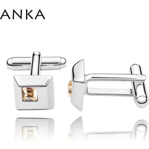 ANKA rushed high quality new classic men`s elegant crystal cufflinks cuff mens Main Stone Crystals from Austria #79295