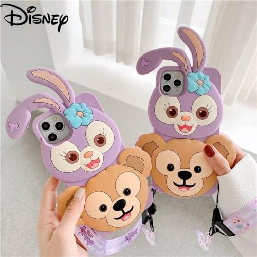 Disney Cartoon cute Star Delu Phone Case with Lanyard for iPhone12pro/11pro/12promax/7p/8p/se/xr/xs/xsmax/6s/Girls Phone Cover