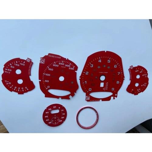 Gauge Faces For Porsche 911 991 Instrument Cluster +Clock Dial Chrono Gauge Overlay