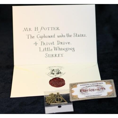Movie Harried The Marauders Map of Wizarding World Magic School Cosplay Ticket Admission Letter Of School Toy Christmas Gifts