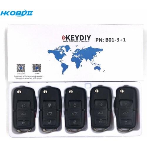 HKOBDII KEYDIY Original KD B01-3+1 3+1 Buttons B series Universial Remote For KD900/KD-X2/ URG200/KD MINI B Series Remote