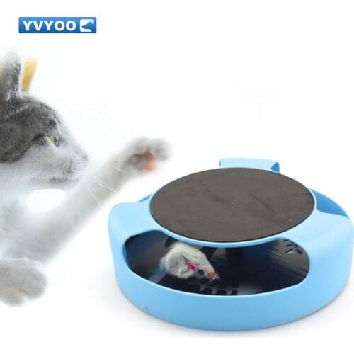 YVYOO Pet Cat Toy Crazy Training Creative Funny Cat Toy Cat Mouse Toy Catch the Motion Pet cat supplies 1pcs
