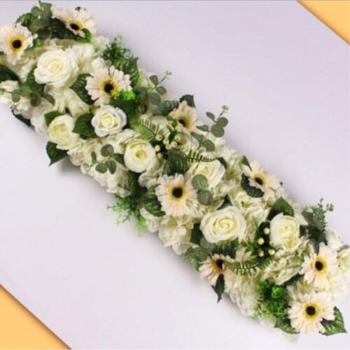 Artificial flowers wall wedding background lawn/pillar 1 m Arched flower road lead home market decoration 8 colors