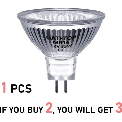 Buy 2 Get 3) Spotlight Halogen Lamp MR16 35W AC/DC 12V 1pcs Energy Saving GU5.3 Hot Size