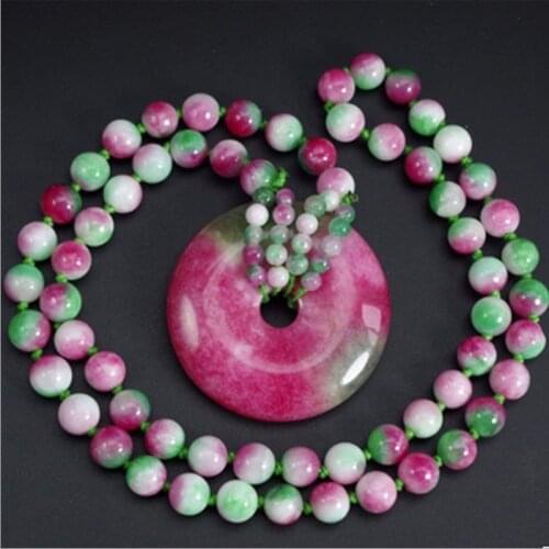 Hot Selling Natural Men Women Hand-Carved Jade Colors Pendant Necklace Charm Jewellery Fashion Accessories Gifts Unisex