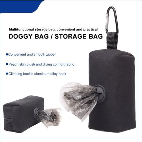 Pet Garbage Bag Dispenser Portable Pet Waste Bag Poop Bag Dispenser for Walking Travel TS2 Household Cleaning Tools Accessories