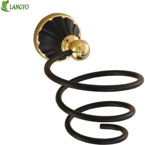 Metal Screw Hair Dryer Holder Rack Wall Bolt Insert Bathroom Hairdryer Storage Shelf Black Support Frame Silver Quality sale