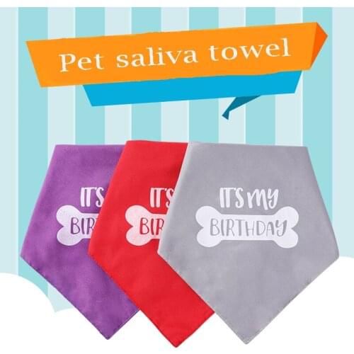 Pet Napkins Dog Saliva Towel Simple Fashion Cat And Dog Bib Birthday Party Pet Turban Kitten Puppy Dining Scarf Pets Supplies