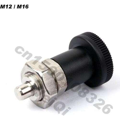 Indexing plungers, index plunger & pin ,short type,plastic knob ,stainless steel body ,fine thread M12 M16