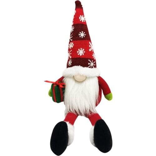 Christmas Faceless Dwarf Plush Santa Claus Christmas Tree Ornaments Dolls Decoration Christmas Ornaments
