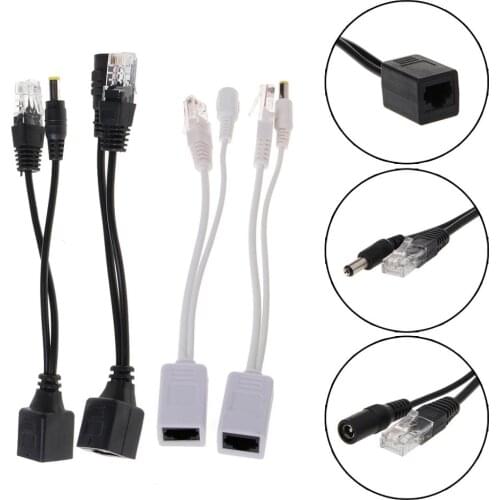 Brand New and High Quality RJ45 Injector POE Splitter Adapter Cable Kit Passive Power Over Ethernet 12-48V
