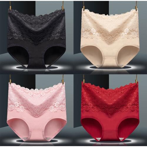 Sexy lace Seamless Women High Waist Slimming Tummy Control Knickers Pant Briefs Shapewear Underwear Body Shaper Sexy Lady Briefs