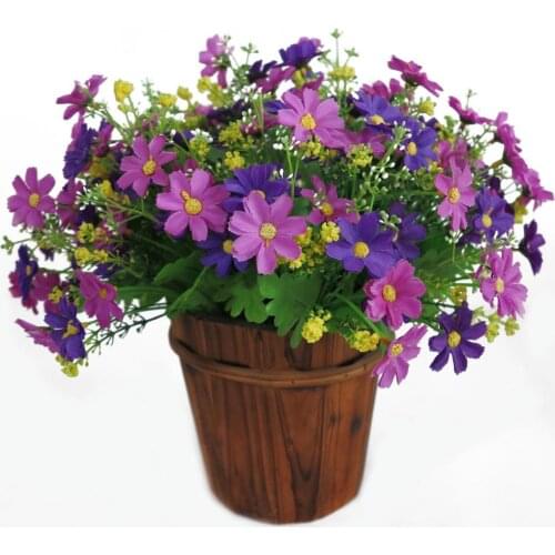 1 Bouquet 28 Heads Fake Cute Flower Artificial Flowers Home Wedding Garden Decor Indoor Decoration Fake Flower DIY Craft Gift