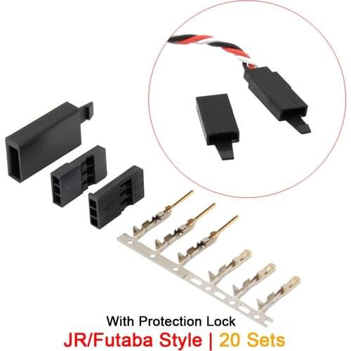 JR/Futaba Male/ Female Connector for RC Model, Servo Connector, with protection lock version