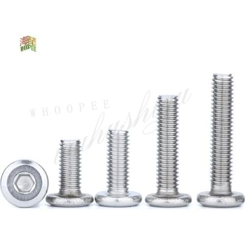 2-20pcs Down Side Screw [M4 M5 M6 M8] 304 Stainless Steel Hypotenuse Flat Head Hex Drive Furniture Screws